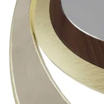 Details of Nolita Harbour Coral Mirror, designer wall mirror crafted in solid wood and metal accents, fluid organic frame with precise hand-finished contours and clear reflective glass, elegant focal point for modern living spaces.