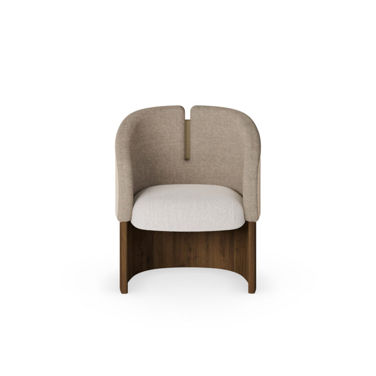 Nolita Harbour Melli Dining Chair with plush seat and unique backrest design in premium fabric.