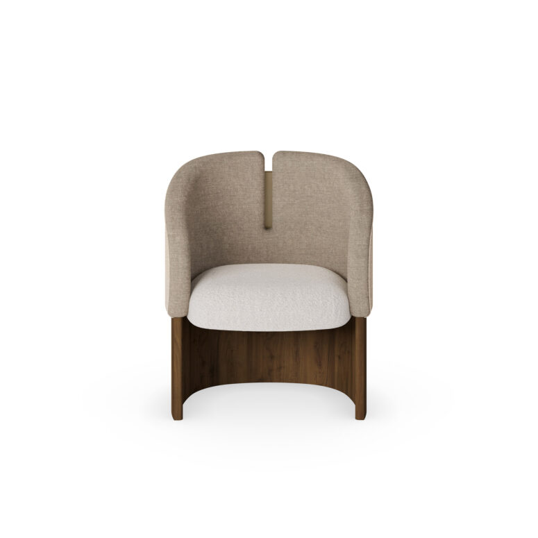 Nolita Harbour Melli Dining Chair with plush seat and unique backrest design in premium fabric.