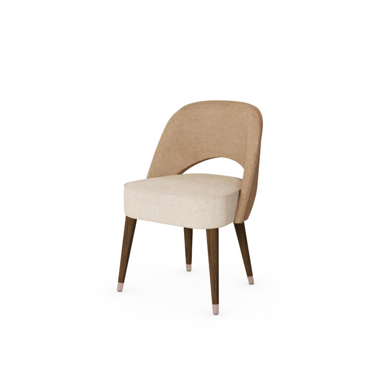 Nolita Harbour Paris Dining Chair with plush seat and backrest upholstered in premium fabric.