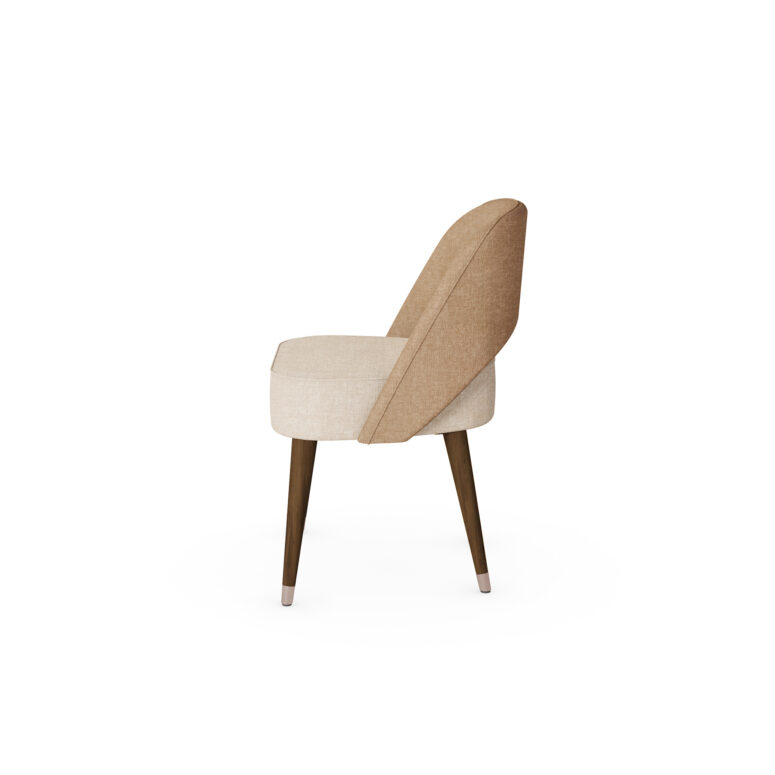 Nolita Harbour Paris Dining Chair with plush seat and backrest upholstered in premium fabric.