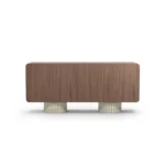 Henry Sideboard, a premium sideboard by Nolita Harbour in walnut and ceramic, with sculpted doors and a refined linear presence