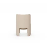 Noéme luxury dining chair by Nolita Harbour, velvet chair with warm walnut structure and calm, refined silhouette.