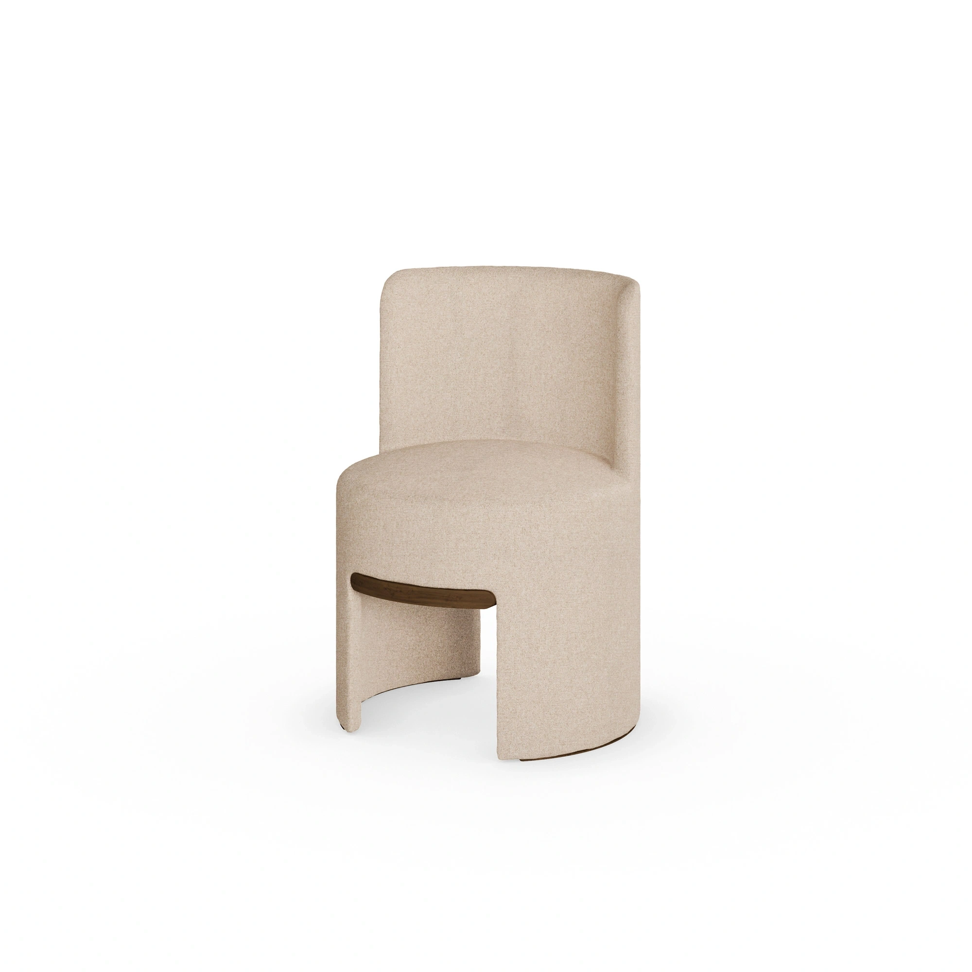 noeme-dining-chair-front-view-1-nolita-harbour Noéme dining chair by Nolita Harbour, velvet upholstered dining chair with walnut base and tailored sculptural silhouette.