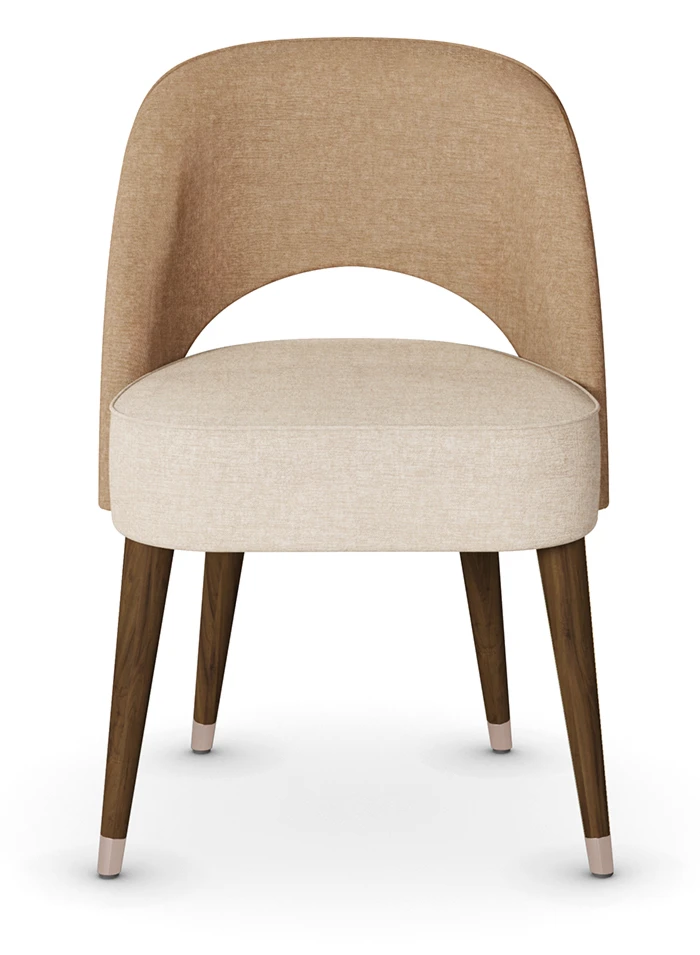 Nolita Harbour Paris Dining Chair with plush seat and backrest upholstered in premium fabric.