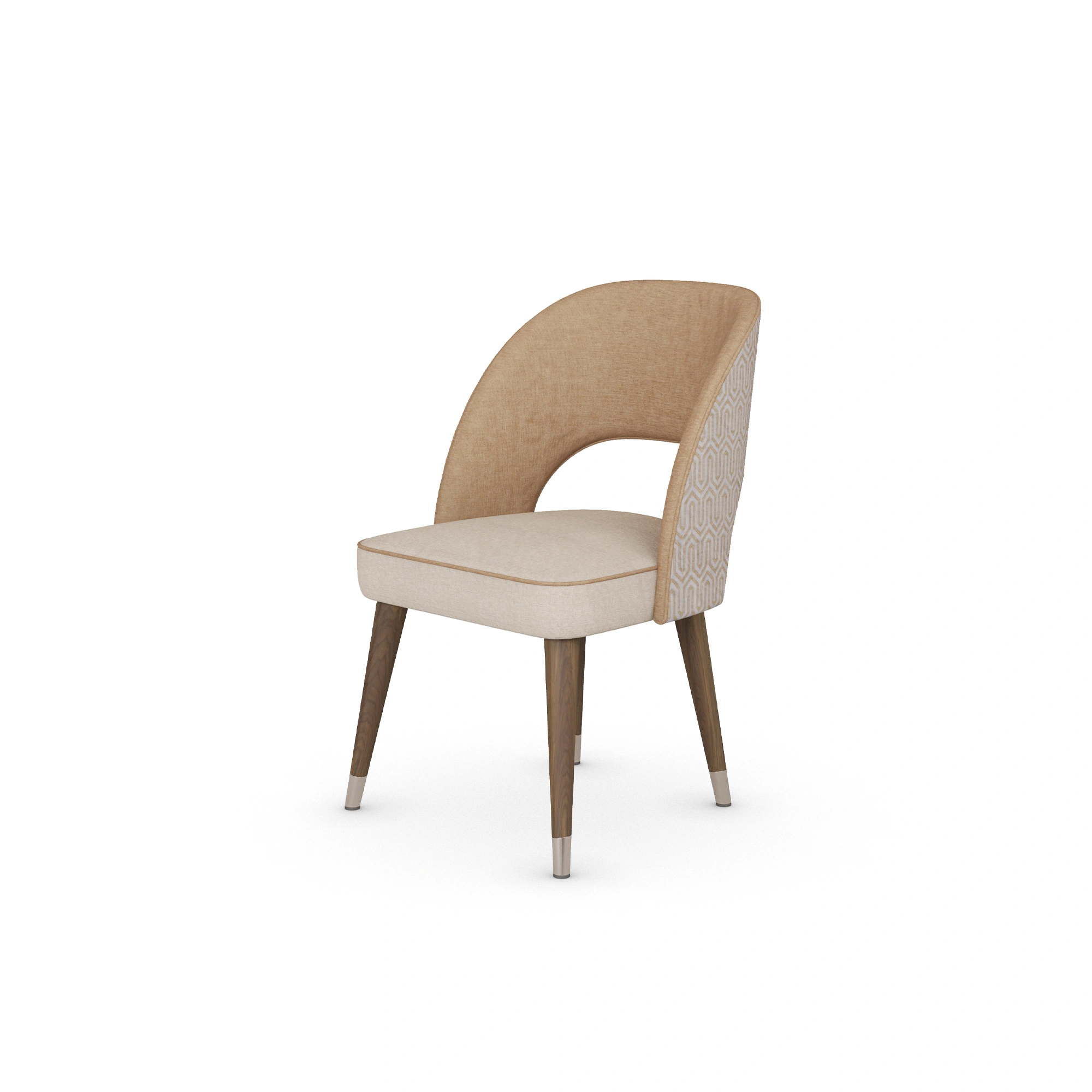 paris-dining-chair-front-view-1-nolita-harbour Paris dining chair by Nolita Harbour, upholstered dining chair with solid walnut frame and sculptural curved back.