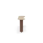 Romi Console, a sculptural console table by Nolita Harbour, in marble and walnut, offering a balanced and composed silhouette.