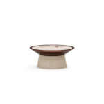 Aegean Rose Coffee Table with luxurious marble top, walnut frame, and sturdy plaster base - front view