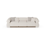 Nolita Harbour Solene Sectional Sofa with plush rounded cushions and unique cylindrical armrests