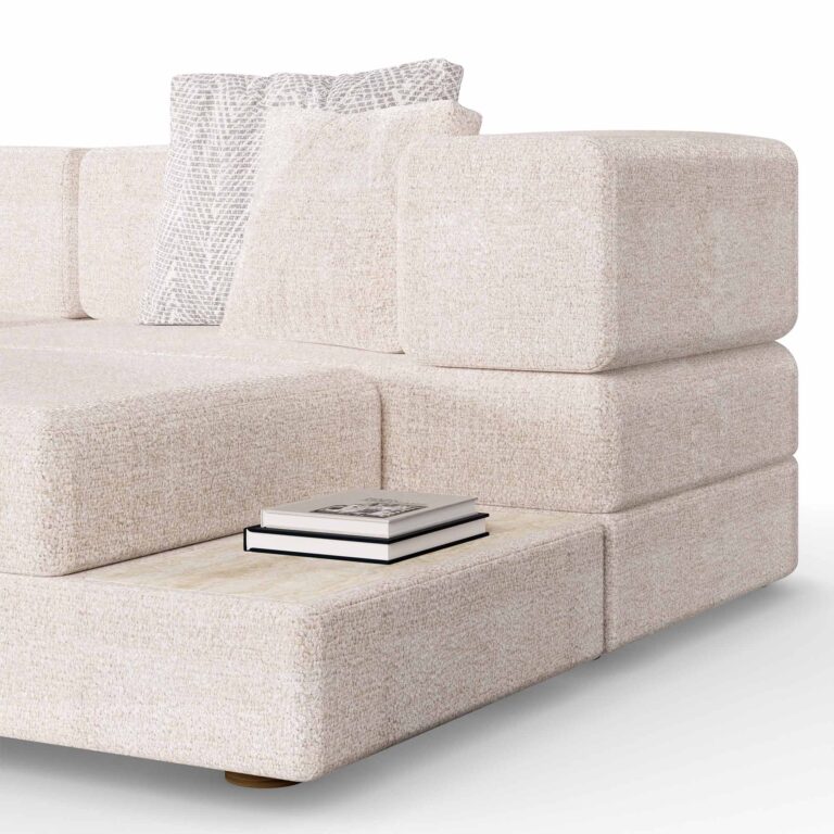 Detail view of Villa Modular Sofa showcasing modern design and deep cushions