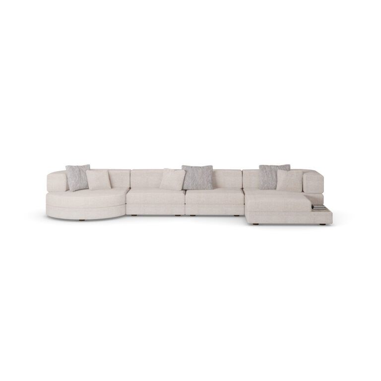 Front view of Villa Modular Sofa showcasing modern design and deep cushions