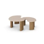 Amara Coffee Table by Nolita Harbour, designer coffee table in marble with oak base, clean lines.