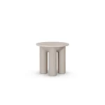 Ella II side table, a refined side table in travertine by Nolita Harbour that features a sculptural stone form with calm, minimalist presence.