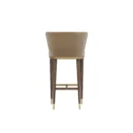 Hazel upholstered bar chair by Nolita Harbour, velvet seat with timber frame and curved back, elegant modern design.