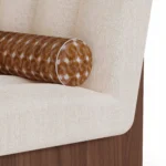 Mika statement armchair detail by Nolita Harbour, sculptural bouclé lounge chair with elegant silhouette and refined craftsmanship.