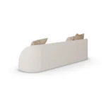 Pearl upholstered sofa by Nolita Harbour, bouclé lounge sofa with organic curves and sculptural, refined silhouette.