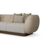Vini bouclé sofa by Nolita Harbour, luxury modular sectional with continuous curves and refined architectural profile.