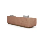 Wave luxury sofa by Nolita Harbour, velvet curved sofa with continuous shell and smooth, flowing design.