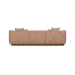 Wave designer sofa by Nolita Harbour, sculptural velvet sofa with curved form and elegant, fluid lines.