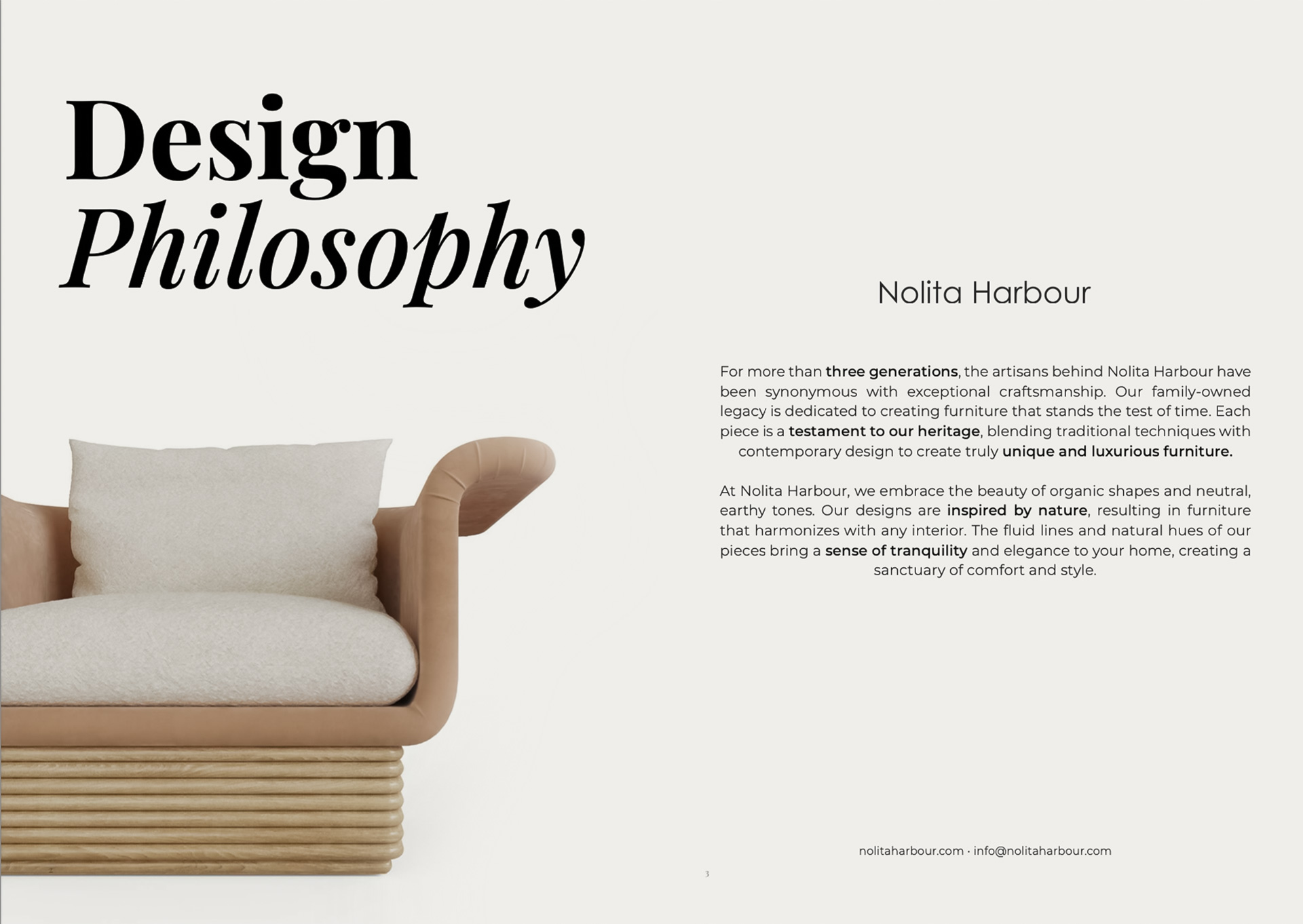 Interior pages of Catalogue by Nolita Harbour