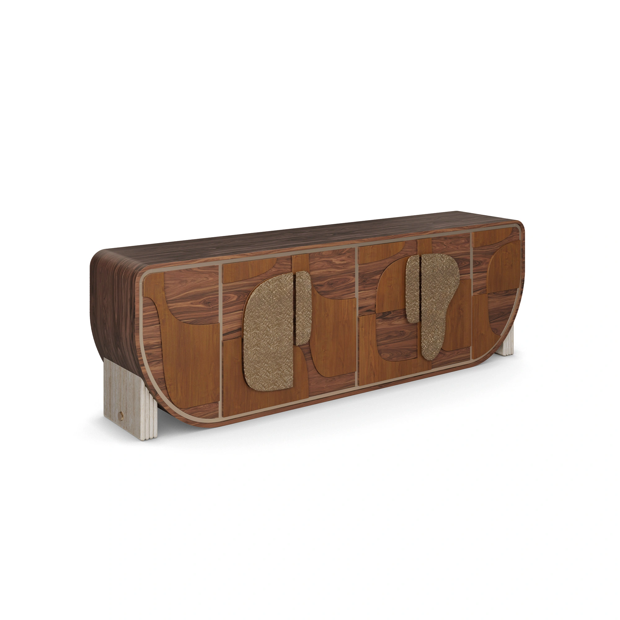 aurore-sideboard-front-view-3-nolita-harbour Aurore Sideboard, an elegant sideboard by Nolita Harbour in cherry wood, with a minimal façade, concealed hardware, and refined edges