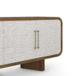Viti Sideboard, a minimalist sideboard by Nolita Harbour in walnut and textured veneer, blending tactile doors with a composed silhouette.