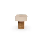 Bram Night Stand, a modern nightstand by Nolita Harbour, crafted in oak wood with a ribbed detailing.