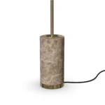 Alan Floor Lamp, a modern floor lamp by Nolita Harbour in polished brass, marble, and walnut, with a slim profile.