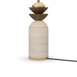 Gustav Table Lamp, an elegant table lamp by Nolita Harbour in stone, wood, and dome shade, offering a calm ambient presence.