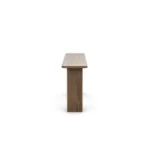 Isa Console by Nolita Harbour, a modern console table in walnut and stone, as arefined luxury furniture.