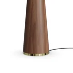 James Floor Lamp, a modern floor lamp by Nolita Harbour in walnut and white dome shade, offering a calm sculptural presence.