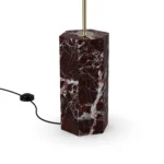 Marc Floor Lamp, a modern floor lamp by Nolita Harbour in Porto Rosso marble and metal, with a clean vertical silhouette.