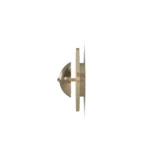 Side view of the Nenu Wall Lamp, a sculptural wall lamp by Nolita Harbour in Aegean Rose marble and brass, with a calm presence.