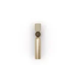 Tubi Wall Lamp, an elegant wall lamp by Nolita Harbour that combines walnut backplate, brass detail, and plaster shade.
