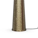 Yves Floor Lamp, a modern floor lamp by Nolita Harbour in hammered brass and fabric shade, with a calm vertical presence.