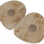 Léora Side Table, a refined side table by Nolita Harbour crafted in burl poplar wood, offering a calm organic presence.