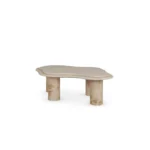 Maelis Coffee Table by Nolita Harbour, a luxury coffee table combining poplar root wood and natural stone.