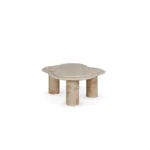 Maelis Coffee Table by Nolita Harbour, acontemporary coffee table with poplar root and layered stone design.