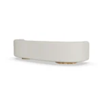 Bénice fabric sofa by Nolita Harbour, sculptural curved sofa back view with continuous shape and soft, relaxed design.