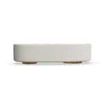 Bénice modern sofa by Nolita Harbour, fabric curved sofa with seamless silhouette and comfortable, enveloping form.