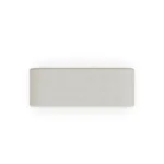 Corinne designer bench top by Nolita Harbour, fabric upholstered bench with cylindrical legs and elegant, sculptural silhouette.