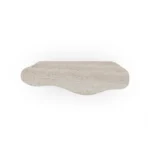 Noria Console by Nolita Harbour, contemporary console table with a stone top and sculptural walnut legs.