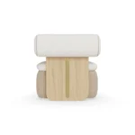 Galène armchair by Nolita Harbour, sculptural accent chair with generous seat and refined cylindrical backrest.