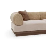 Velora luxury sofa by Nolita Harbour, sectional upholstered sofa with soft curves and grounded linear structure.