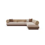 Velora upholstered sofa by Nolita Harbour, sectional sofa with architectural base and generous seating, refined modern design.