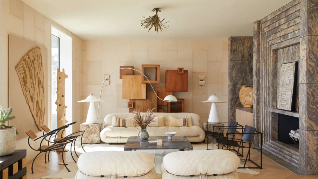 Kelly Wearstler sculptural furniture interiors featuring luxury sculptural furniture and bold contemporary forms