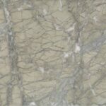 Polished Persian Green marble sample with intricate veining, showcasing bespoke material options in luxury furniture design by Nolita Harbour.