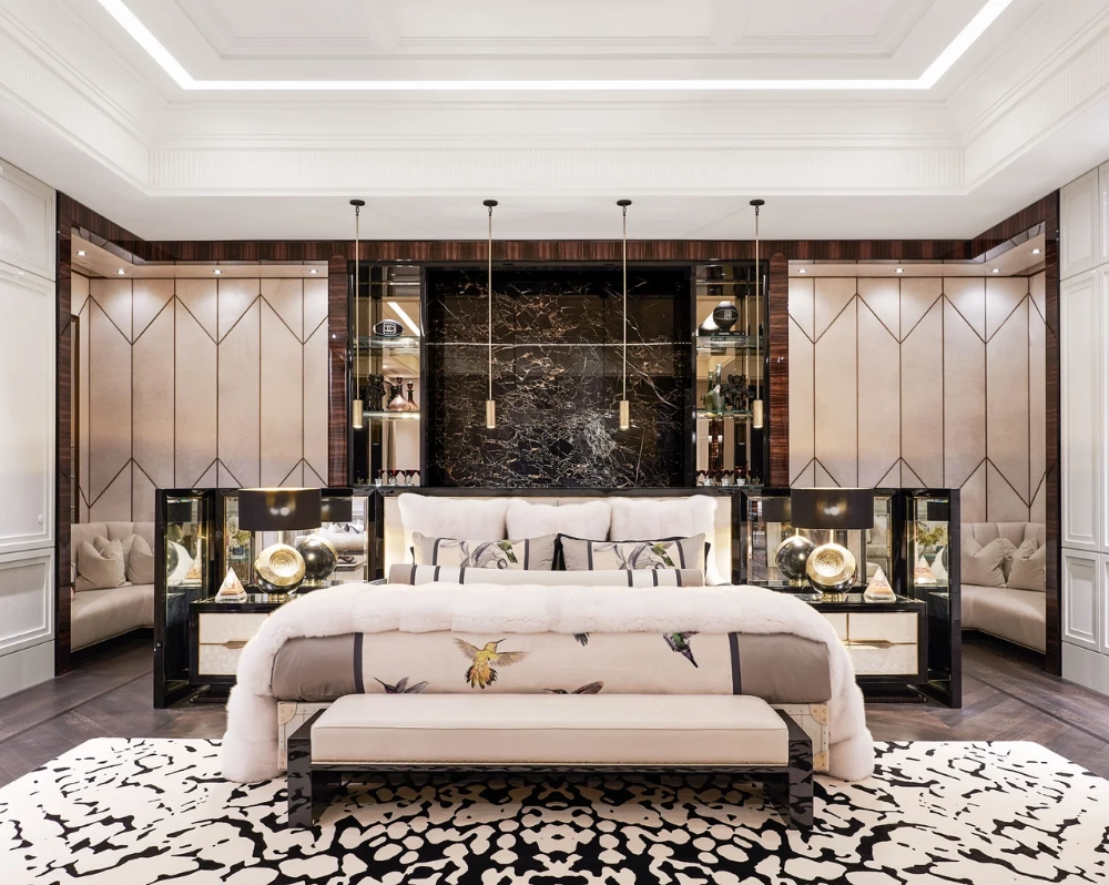 The interior of Drake's Mansion bedroom