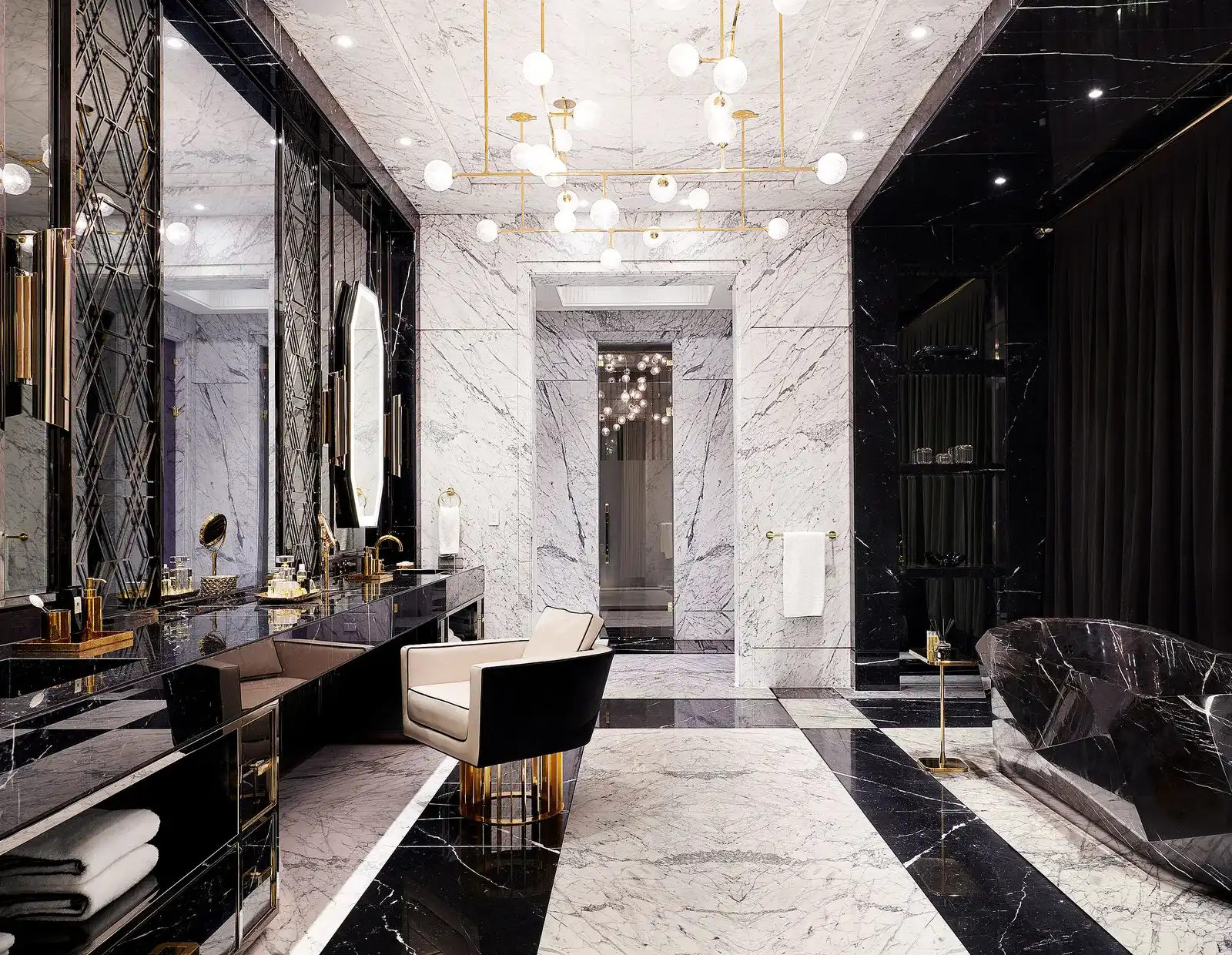 Drake's living room in his opulent manor