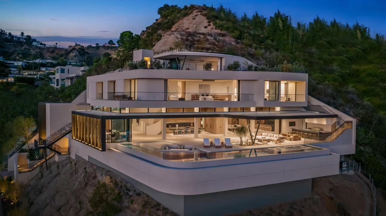 A large real estate in the hollywood hills.